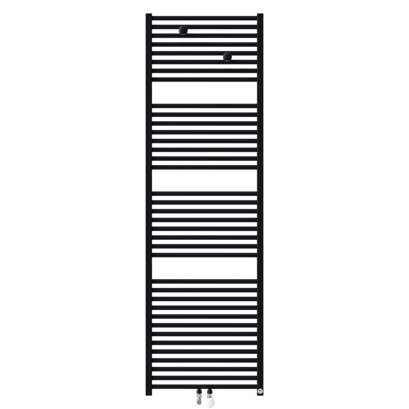 Sèche-serviettes eau chaude Riva 4 924W raccordement central noir - THERMOR - 471619