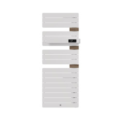 THERMOR - Sèche-serviettes connecté Allure 4 750W Blanc brillant/Chêne Mat à droite - 483255