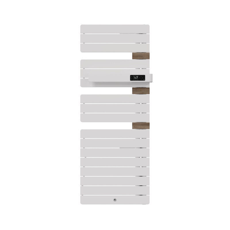 THERMOR - Sèche-serviettes connecté Allure 4 750W Blanc mat/Chêne Mat à droite - 483260