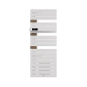 THERMOR - Sèche-serviettes connecté Allure 4 avec soufflerie 1750W Blanc brillant/Chêne Mat à gauche - 483273