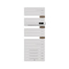 THERMOR - Sèche-serviettes connecté Allure 4 avec soufflerie 1750W Blanc brillant/Chêne Mat à droite - 483274