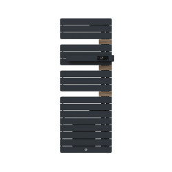 THERMOR - Sèche-serviettes connecté Allure 4 avec soufflerie 1750W Ardoise/Chêne Mat à droite - 483282
