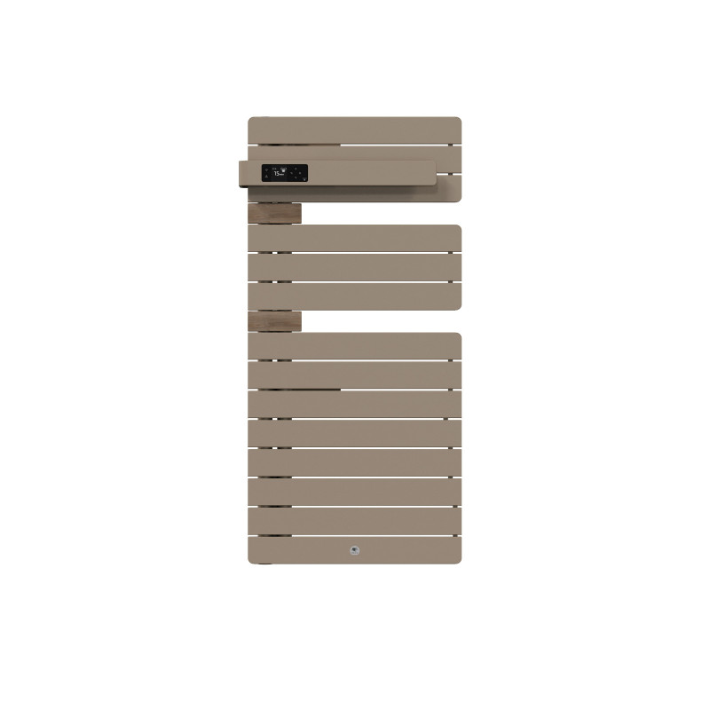 THERMOR - Sèche-serviettes connecté Allure 4 500W Sable/Chêne Mat à gauche - 483293