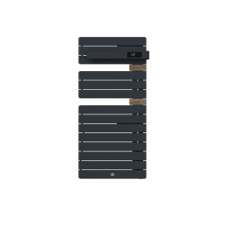 THERMOR - Sèche-serviettes connecté Allure 4 500W Ardoise/Chêne Mat à droite - 483298