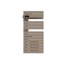 THERMOR - Sèche-serviettes connecté Allure 4 avec soufflerie 1500W Sable/Chêne Mat à gauche - 483318