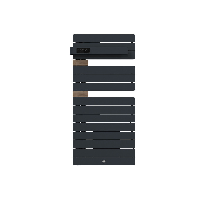 THERMOR - Sèche-serviettes connecté Allure 4 avec soufflerie 1500W Ardoise/Chêne Mat à gauche - 483326