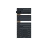 THERMOR - Sèche-serviettes connecté Allure 4 avec soufflerie 1500W Ardoise/Chêne Mat à gauche - 483326