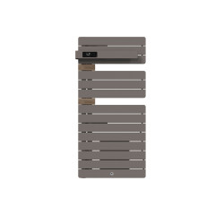 THERMOR - Sèche-serviettes connecté Allure 4 avec soufflerie 1500W Roche/Chêne Mat à gauche - 483330