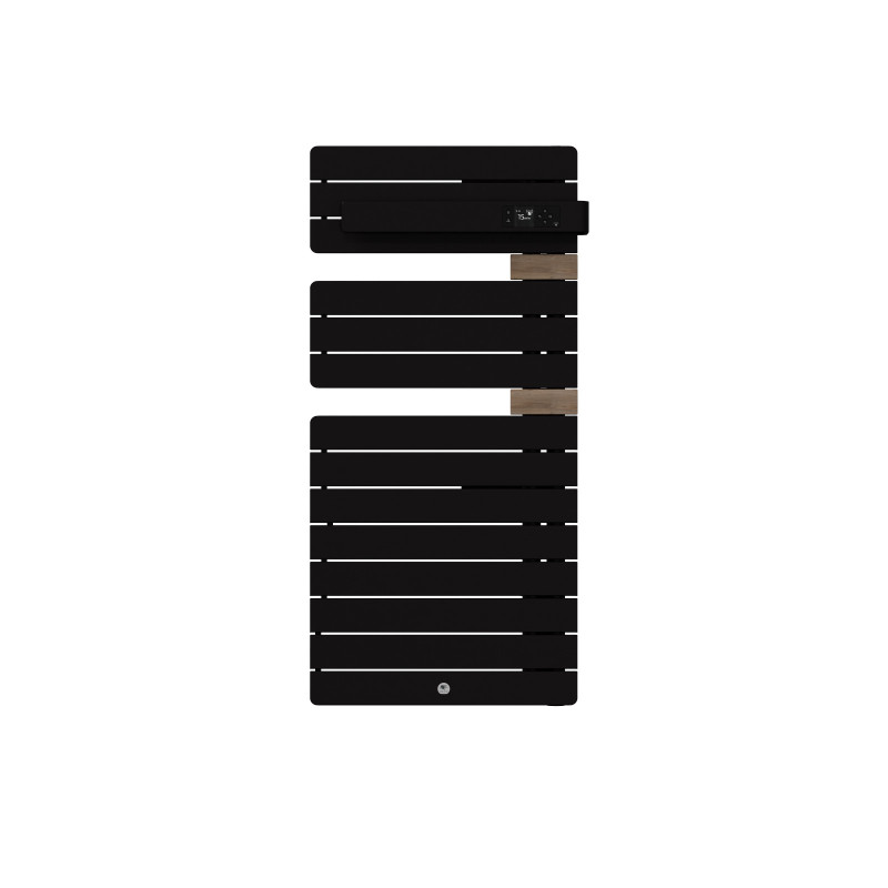THERMOR - Sèche-serviettes connecté Allure 4 avec soufflerie 1500W Carbone/Chêne Mat à droite - 483333