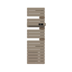 THERMOR - Sèche-serviettes connecté Allure 4 étroit avec soufflerie 1600W Sable/Chêne Mat à droite - 483347