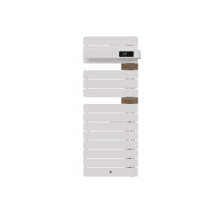 THERMOR - Sèche-serviettes connecté Allure 4 étroit 500W Blanc mat/Chêne Mat à droite - 483361