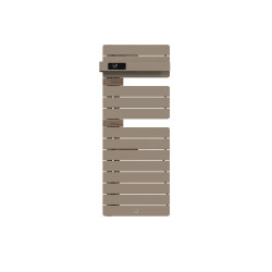 THERMOR - Sèche-serviettes connecté Allure 4 étroit 500W Sable/Chêne Mat à gauche - 483362