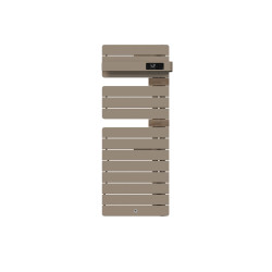 THERMOR - Sèche-serviettes connecté Allure 4 étroit 500W Sable/Chêne Mat à droite - 483363