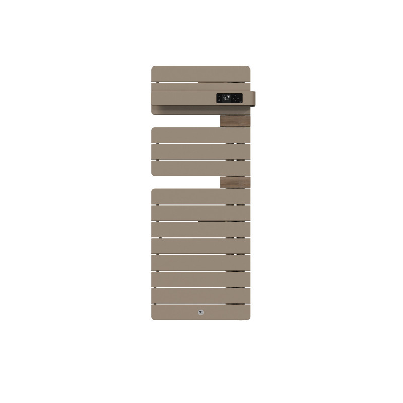 THERMOR - Sèche-serviettes connecté Allure 4 étroit 500W Sable/Chêne Mat à droite - 483363