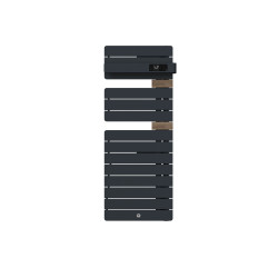 THERMOR - Sèche-serviettes connecté Allure 4 étroit 500W Ardoise/Chêne Mat à droite - 483367