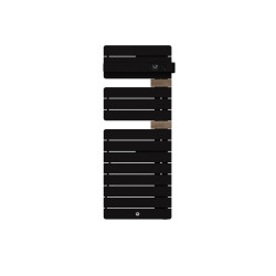 THERMOR - Sèche-serviettes connecté Allure 4 étroit 500W Carbone/Chêne Mat à droite - 483373