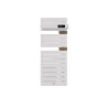 THERMOR - Sèche-serviettes connecté Allure 4 étroit avec soufflerie 1500W Blanc brillant/Chêne Mat à droite - 483375
