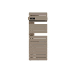 THERMOR - Sèche-serviettes connecté Allure 4 étroit avec soufflerie 1500W Sable/Chêne Mat à gauche - 483378