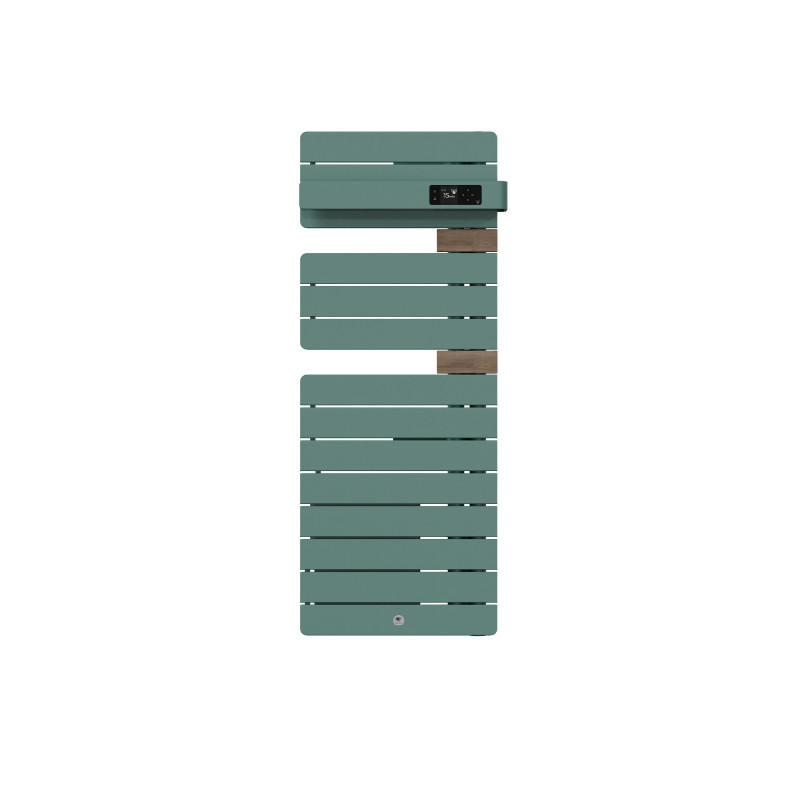 THERMOR - Sèche-serviettes connecté Allure 4 étroit avec soufflerie 1500W Eucalyptus/Chêne Mat à droite - 483381