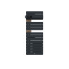 THERMOR - Sèche-serviettes connecté Allure 4 étroit avec soufflerie 1500W Ardoise/Chêne Mat à gauche - 483382