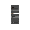 THERMOR - Sèche-serviettes connecté Allure 4 étroit avec soufflerie 1500W Menhir/Chêne Mat à gauche - 483384