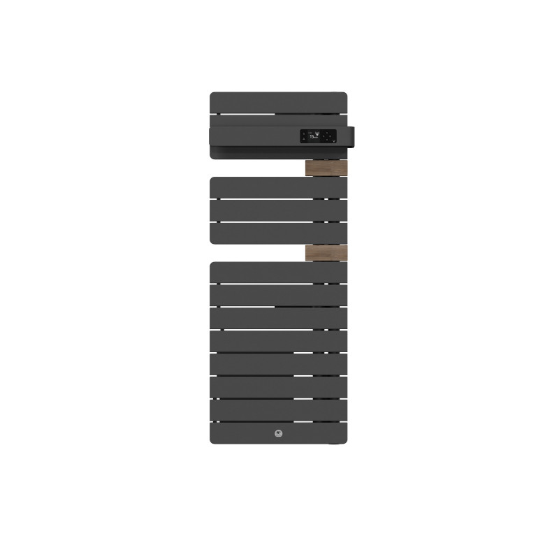 THERMOR - Sèche-serviettes connecté Allure 4 étroit avec soufflerie 1500W Menhir/Chêne Mat à droite - 483385