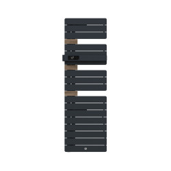 THERMOR - Sèche-serviettes connecté Allure 4 étroit 600W Ardoise/Chêne Mat à gauche - 483398