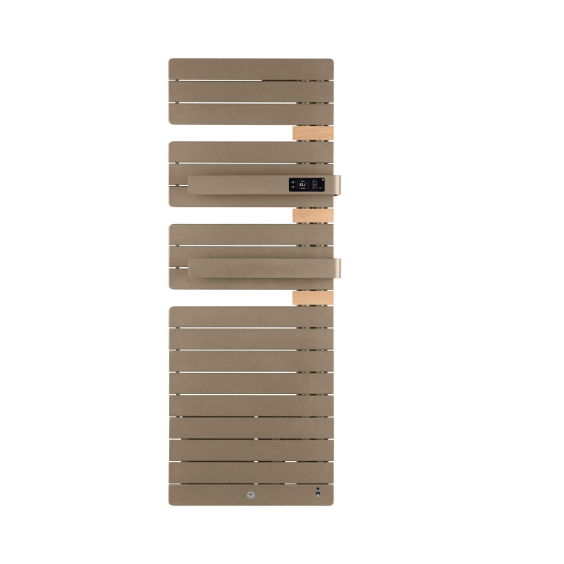 THERMOR - Sèche-serviettes connecté Allure Virtuose avec soufflerie 1750W Sable/Chêne Mat à droite - 483134
