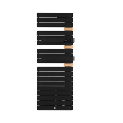 THERMOR - Sèche-serviettes connecté Allure Virtuose avec soufflerie 1750W Carbone/Chêne Mat à droite - 483146