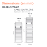 THERMOR - Sèche-serviettes Riviera 2 étroit 500W gris roche - 497558