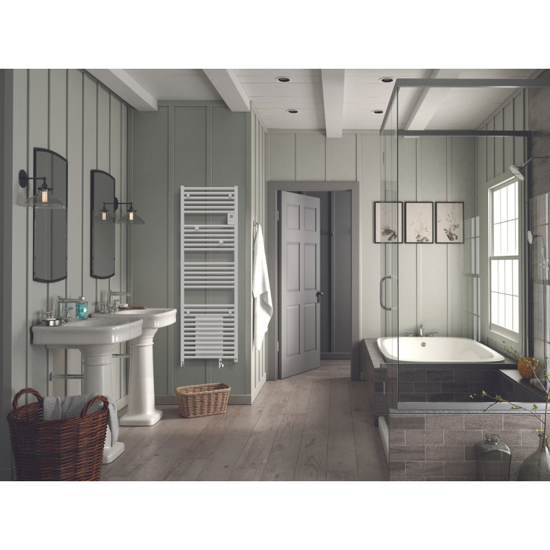 Sèche-serviettes mixte avec soufflerie Riva 4 1750W blanc brillant - THERMOR - 471263