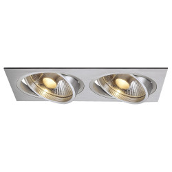 Spot encastré NEW TRIA 300 intérieur double rectangle alu GU10 75W IP 20 - SLV - 111382