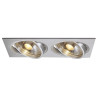 Spot encastré NEW TRIA 300 intérieur double rectangle alu GU10 75W IP 20 - SLV - 111382
