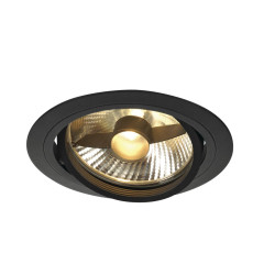 Spot encastré NEW TRIA 150 intérieur simple rond noir GU10 75W IP 20 - SLV - 113550