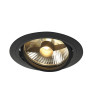 Spot encastré NEW TRIA 150 intérieur simple rond noir GU10 75W IP 20 - SLV - 113550