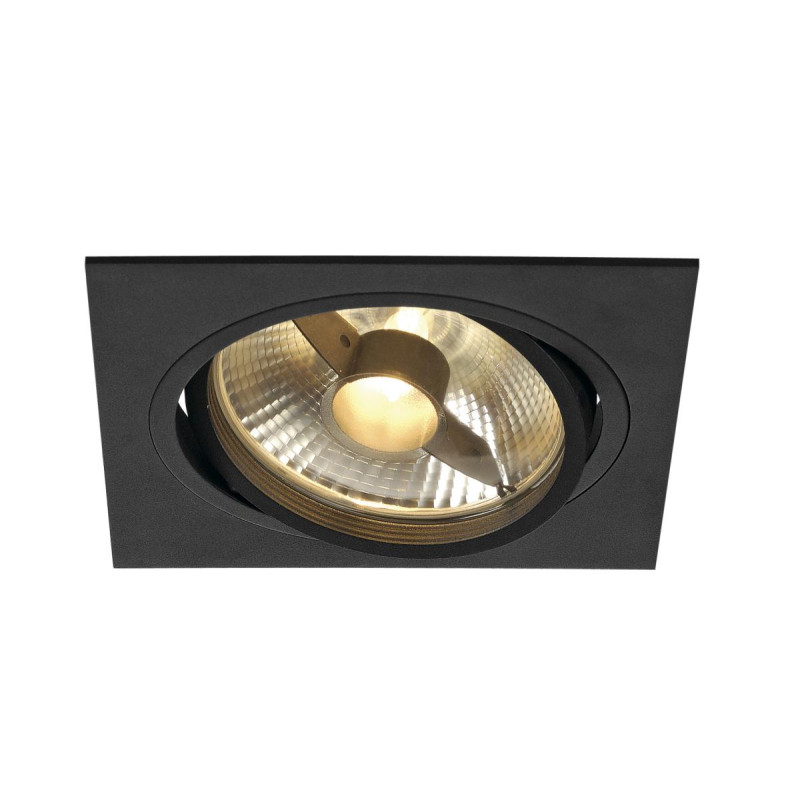 Spot encastré NEW TRIA 150 intérieur simple carré noir GU10 75W IP 20 - SLV - 113830