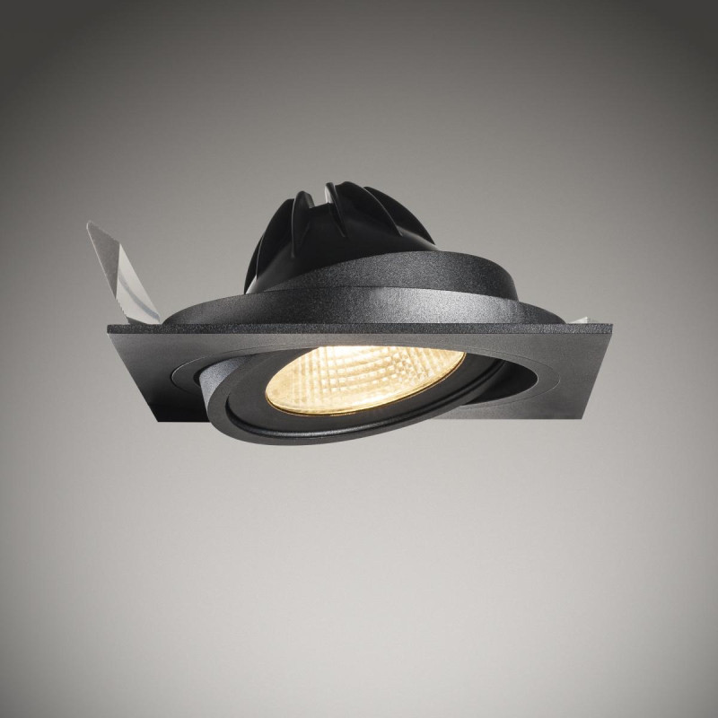 Spot encastré NEW TRIA 150 intérieur simple carré noir GU10 75W IP 20 - SLV - 113830