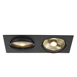 Spot encastré NEW TRIA 300 intérieur double carré noir GU10 75W IP 20 - SLV - 113840