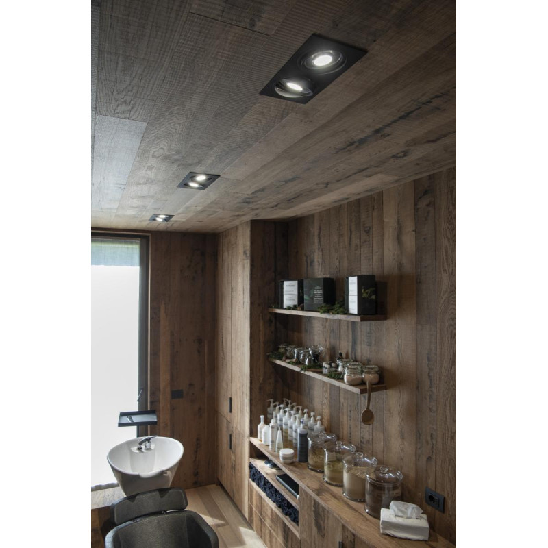 Spot encastré NEW TRIA 300 intérieur double carré noir GU10 75W IP 20 - SLV - 113840