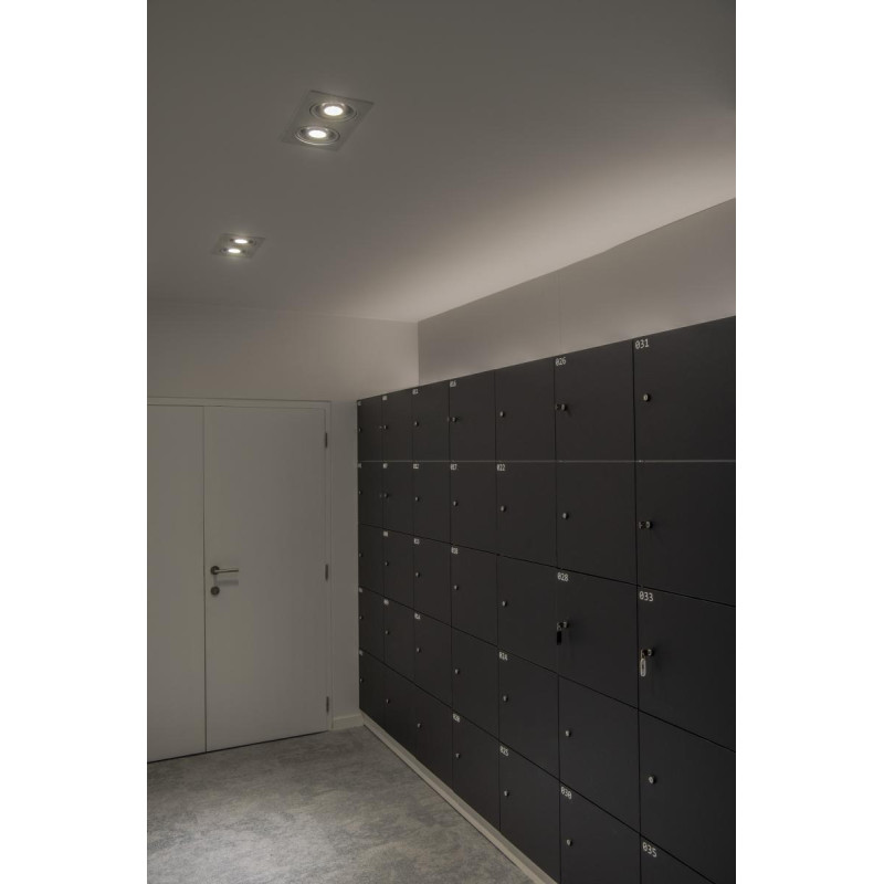 Spot encastré NEW TRIA 300 intérieur double carré blanc GU10 75W IP 20 - SLV - 113841