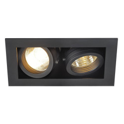 Spot encastré intérieur KADUX double noir mat GU10/QPAR51 2x 50W max - SLV - 115520