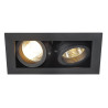 Spot encastré intérieur KADUX double noir mat GU10/QPAR51 2x 50W max - SLV - 115520