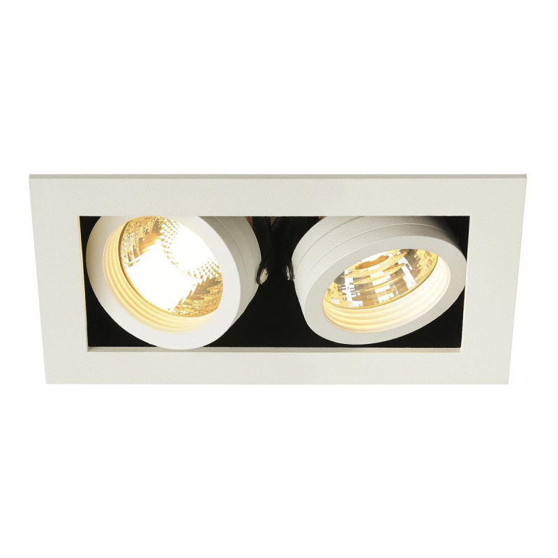 Spot encastré intérieur KADUX double blanc mat GU10/QPAR51 2x 50W max - SLV - 115521