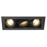 Spot encastré intérieur KADUX triple noir mat GU10/QPAR51 3x 50W max - SLV - 115530