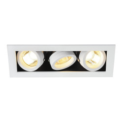 Spot encastré intérieur KADUX triple blanc mat GU10/QPAR51 3x 50W max - SLV - 115531