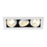 Spot encastré intérieur KADUX triple blanc mat GU10/QPAR51 3x 50W max - SLV - 115531