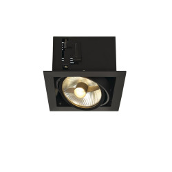 Spot encastré intérieur KADUX simple noir mat GU10/QPAR111 75W max - SLV - 115540