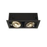 Spot encastré intérieur KADUX double noir mat GU10/QPAR111 2x 75W max - SLV - 115550