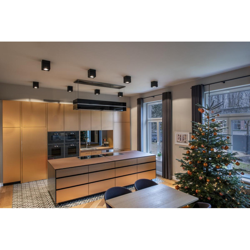Plafonnier intérieur KARDAMOD simple carré noir mat GU10/QPAR111 75W max - SLV - 117100