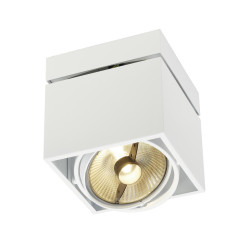 Plafonnier intérieur KARDAMOD simple carré blanc GU10/QPAR111 75W max - SLV - 117101